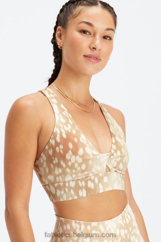 gevlekte hinde vrouwen oasis twist sportbeha 107 Fabletics LH20J1709