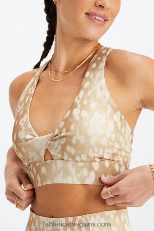 gevlekte hinde vrouwen oasis twist sportbeha 107 Fabletics LH20J1709