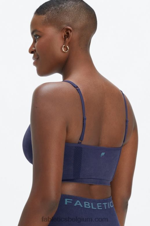 gewassen diepe marine vrouwen synchroniseer naadloze bralette Fabletics LH20J2818