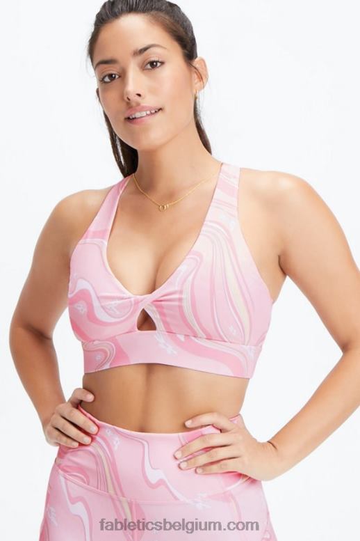 guave marmer madeliefje vrouwen oasis twist sportbeha 109 Fabletics LH20J1722