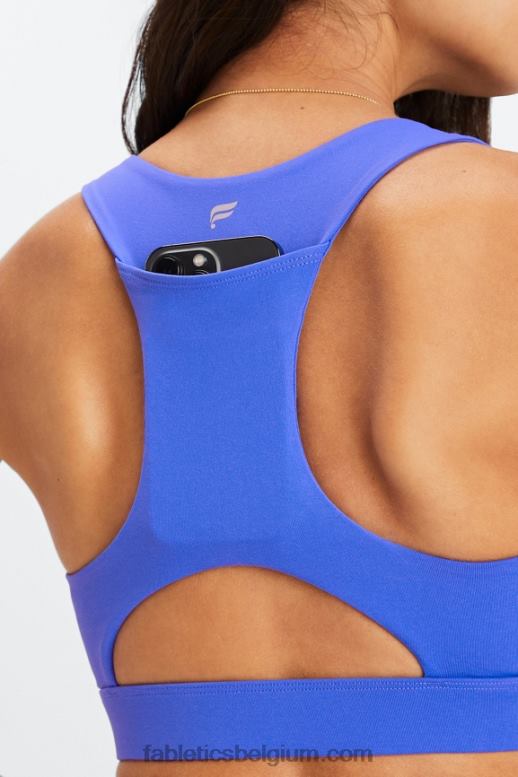 helder koninklijk vrouwen midi medium impact sportbeha voor onderweg 129 Fabletics LH20J1831