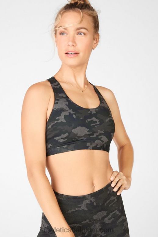 houtskool camo/blad vrouwen boost medium impact sportbeha 126 Fabletics LH20J1813