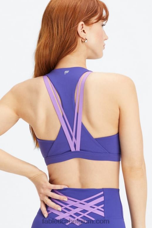 indigo/ultraviolet vrouwen boost medium impact sportbeha 121 Fabletics LH20J1786