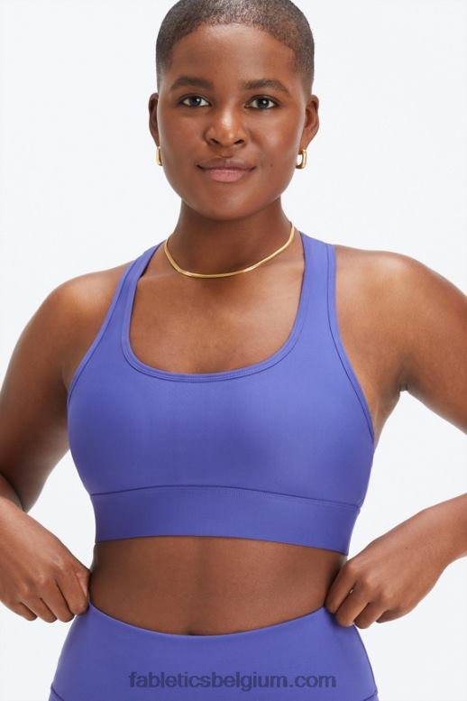 indigo vrouwen medium impact sportbeha voor onderweg 114 Fabletics LH20J1750