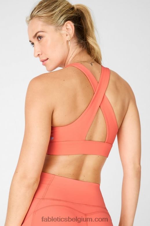 koraal waas vrouwen oasis twist sportbeha 111 Fabletics LH20J1731