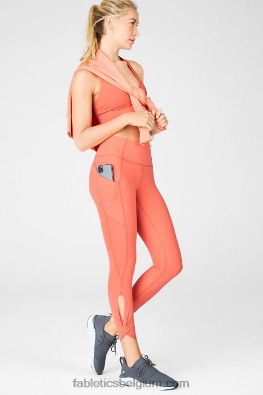koraal waas vrouwen oasis twist sportbeha 111 Fabletics LH20J1731