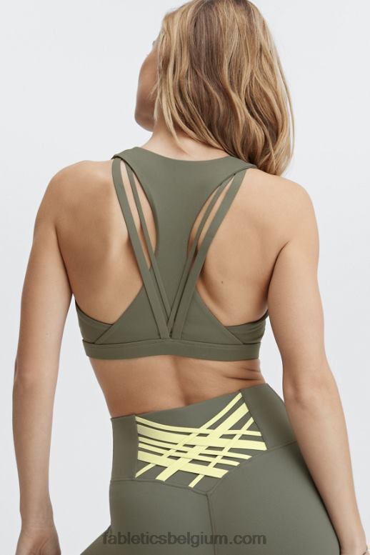leisteen groen vrouwen boost medium impact sportbeha 124 Fabletics LH20J1801