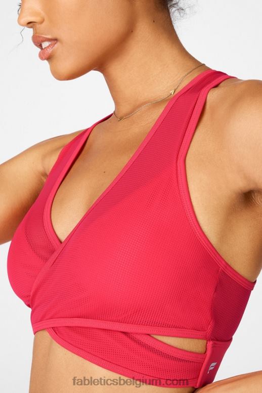 lippenstift rood vrouwen faye medium impact sportbeha ii Fabletics LH20J1910