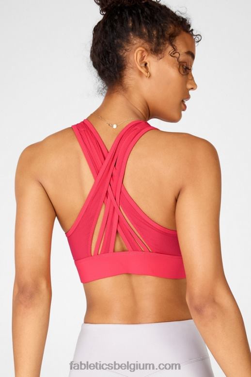 lippenstift rood vrouwen faye medium impact sportbeha ii Fabletics LH20J1910