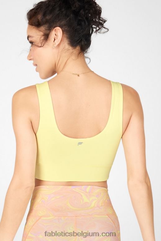 marmer/citroen creme vrouwen Harlow omkeerbare medium impact sportbeha Fabletics LH20J1874