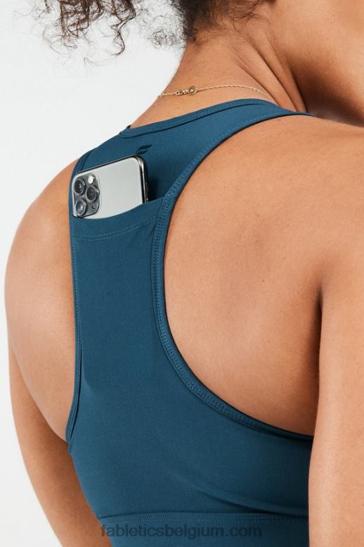 middernacht wintertaling vrouwen medium impact sportbeha voor onderweg 117 Fabletics LH20J1769