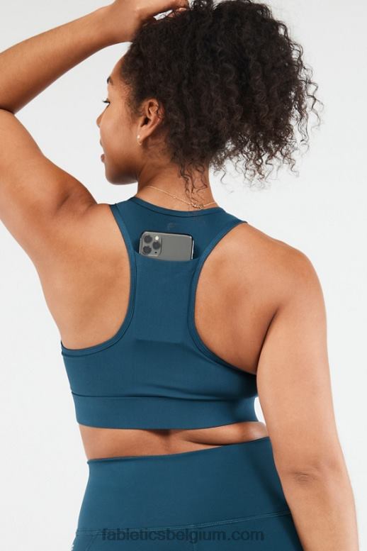 middernacht wintertaling vrouwen medium impact sportbeha voor onderweg 117 Fabletics LH20J1769