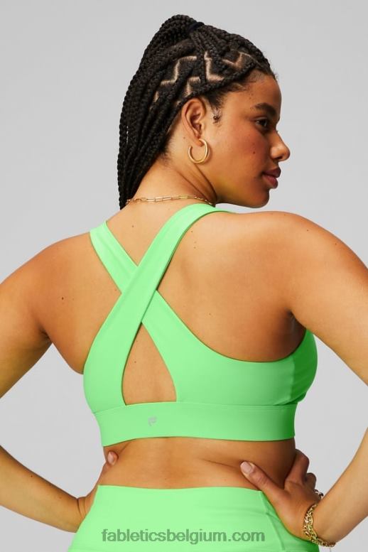 mint gloed neon vrouwen oasis twist sportbeha 104 Fabletics LH20J1697