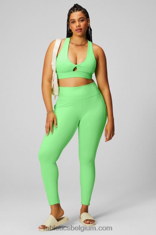 mint gloed neon vrouwen oasis twist sportbeha 104 Fabletics LH20J1697