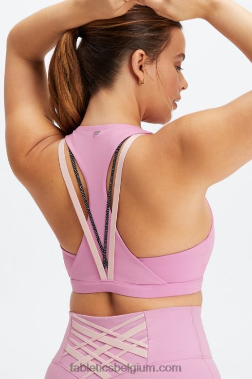 mistig lila/multi vrouwen boost medium impact sportbeha 122 Fabletics LH20J1791