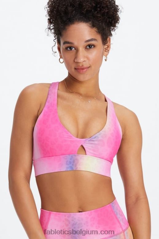 ombre luipaard vrouwen oasis twist sportbeha 108 Fabletics LH20J1714