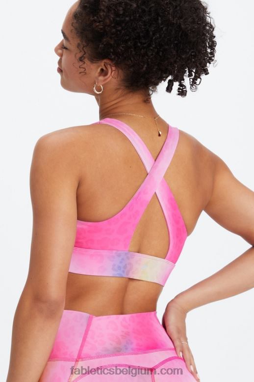 ombre luipaard vrouwen oasis twist sportbeha 108 Fabletics LH20J1714