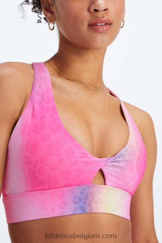 ombre luipaard vrouwen oasis twist sportbeha 108 Fabletics LH20J1714
