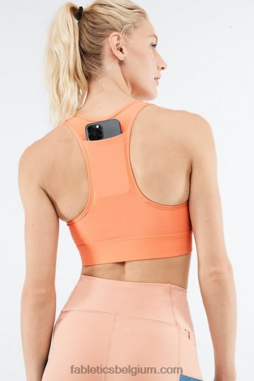 oranje uitbarsting vrouwen medium impact sportbeha voor onderweg 117 Fabletics LH20J1767