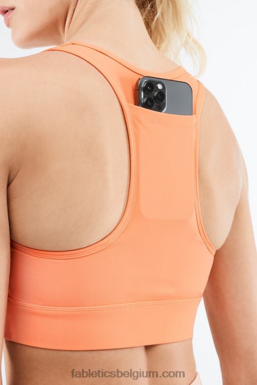 oranje uitbarsting vrouwen medium impact sportbeha voor onderweg 117 Fabletics LH20J1767