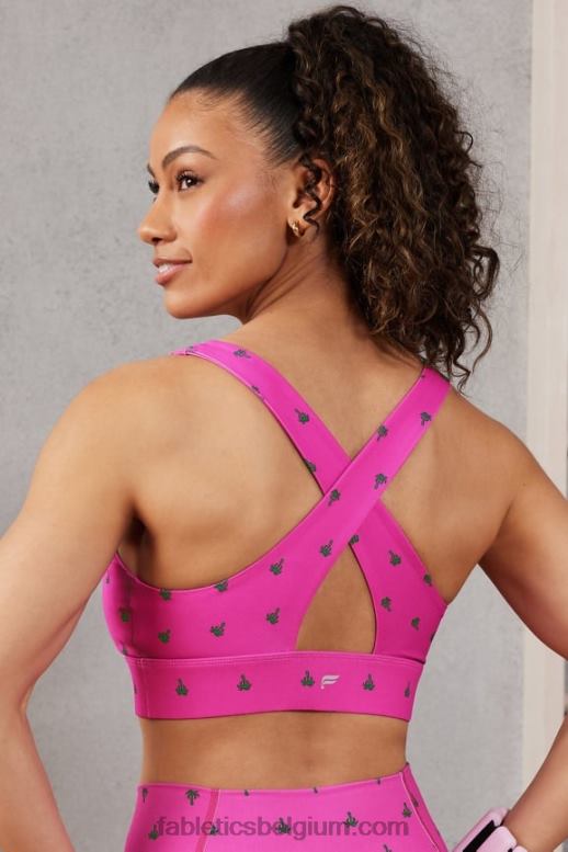 roze ontsnappingspalm vrouwen oasis twist sportbeha 105 Fabletics LH20J1702