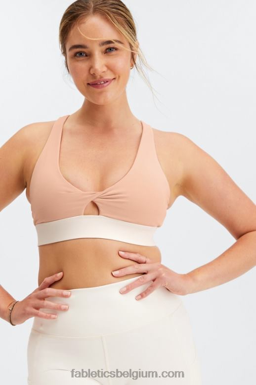 roze tint/reiger vrouwen oasis twist sportbeha 108 Fabletics LH20J1717