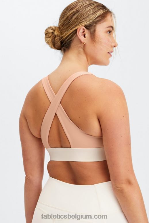 roze tint/reiger vrouwen oasis twist sportbeha 108 Fabletics LH20J1717