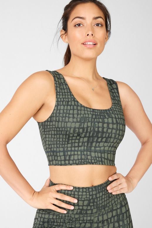 safari krokodil/safari vrouwen Harlow omkeerbare medium impact sportbeha Fabletics LH20J1869