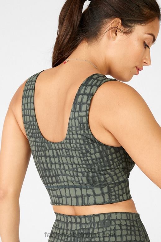 safari krokodil/safari vrouwen Harlow omkeerbare medium impact sportbeha Fabletics LH20J1869