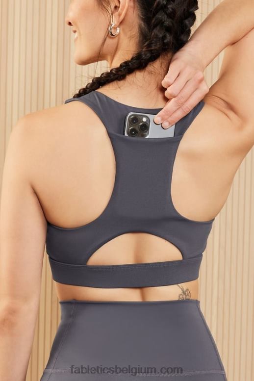 tin vrouwen midi medium impact sportbeha voor onderweg 126 Fabletics LH20J1819
