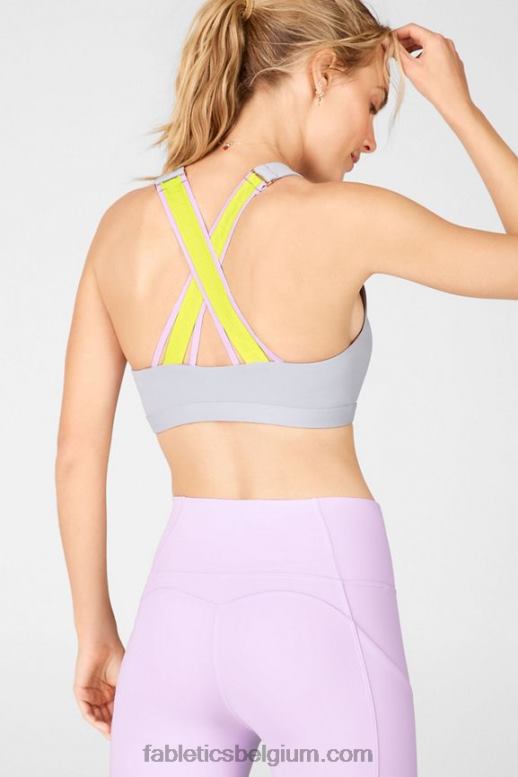 waasgrijs/citroen/luchtpaars vrouwen vera medium impact sportbeha Fabletics LH20J1931