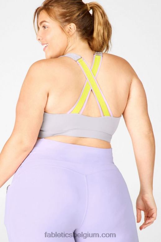 waasgrijs/citroen/luchtpaars vrouwen vera medium impact sportbeha Fabletics LH20J1932