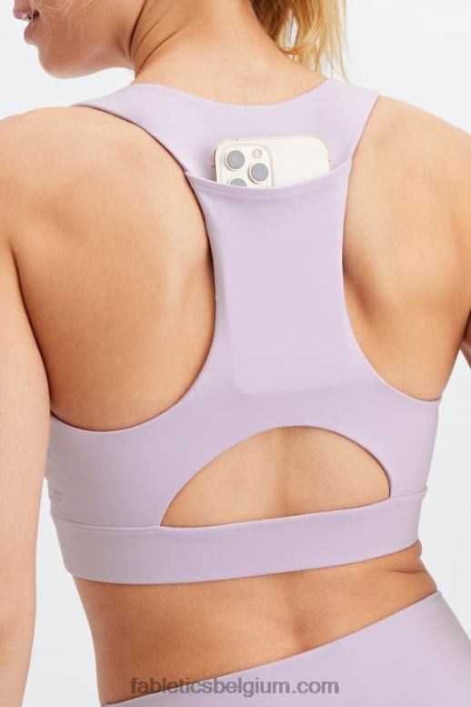 wazige iris vrouwen midi medium impact sportbeha voor onderweg 129 Fabletics LH20J1833