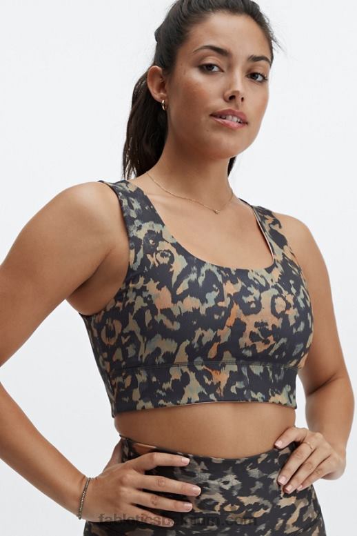 wilde camo/gaia vrouwen Harlow omkeerbare medium impact sportbeha Fabletics LH20J1866