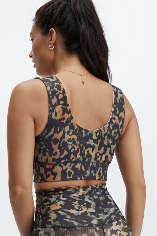 wilde camo/gaia vrouwen Harlow omkeerbare medium impact sportbeha Fabletics LH20J1866