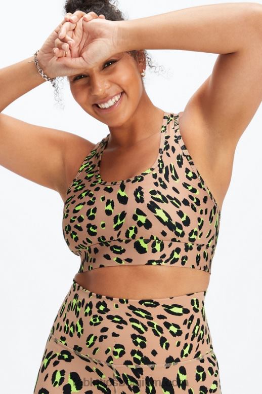 woestijn golvende leeuw vrouwen medium impact sportbeha voor onderweg 114 Fabletics LH20J1753