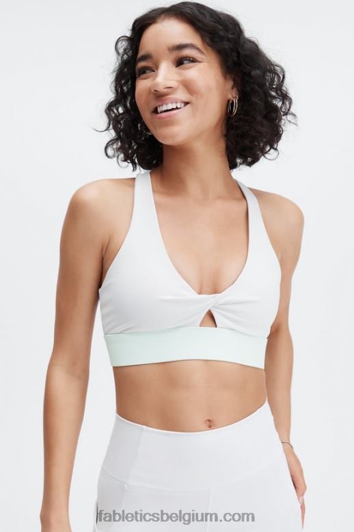 zachtgrijs/ijsblokje vrouwen oasis twist sportbeha 110 Fabletics LH20J1728