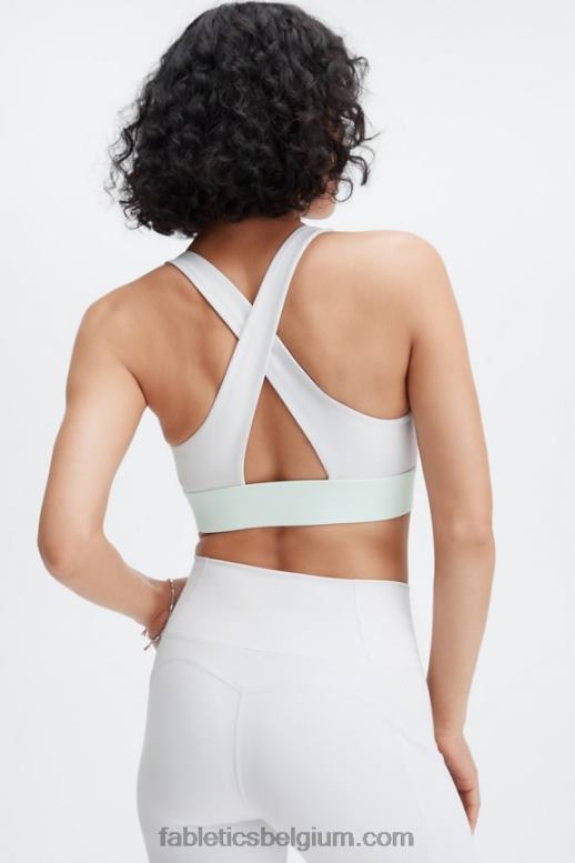 zachtgrijs/ijsblokje vrouwen oasis twist sportbeha 110 Fabletics LH20J1728