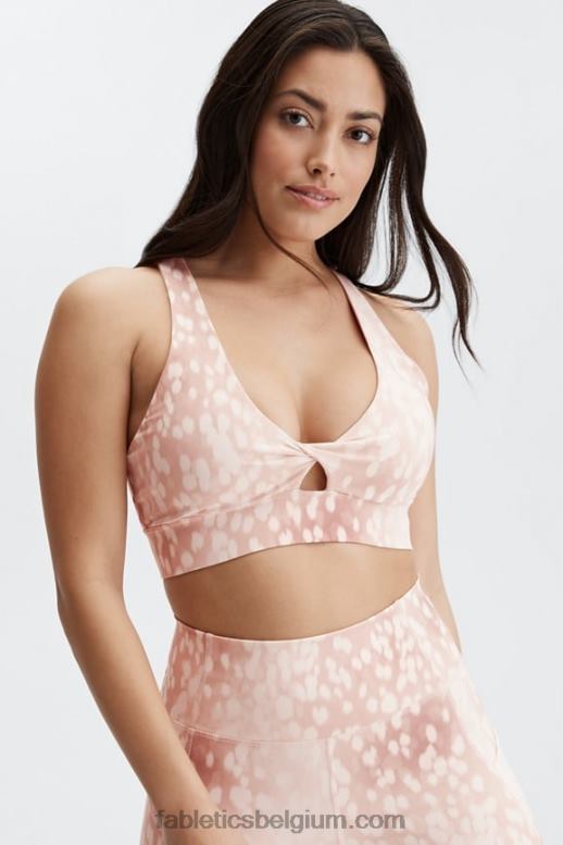 zand gespot vrouwen oasis twist sportbeha 108 Fabletics LH20J1718