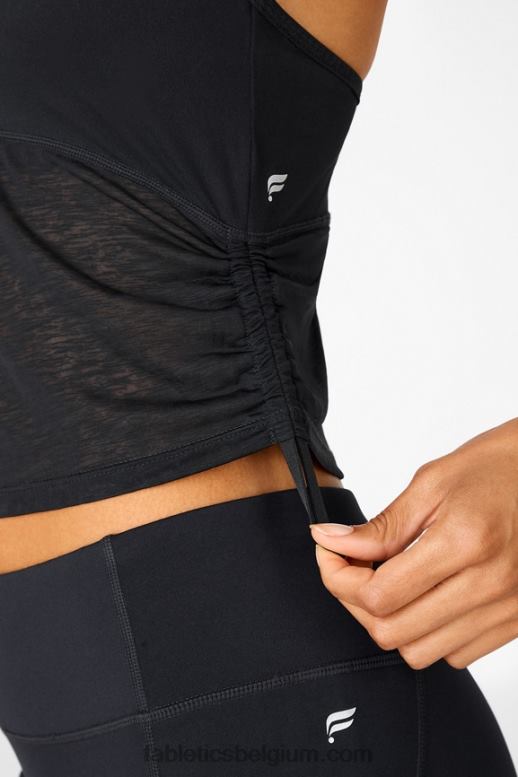 zwart logo vrouwen Ryan midi-sportbeha met logo Fabletics LH20J1927