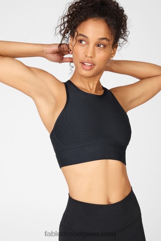 zwart vrouwen blare medium impact sportbeha ii Fabletics LH20J1904