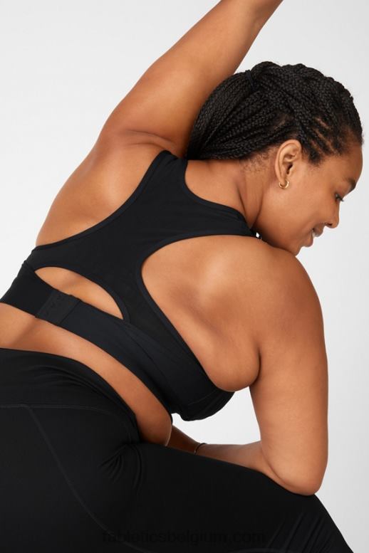 zwart vrouwen blare medium impact sportbeha ii Fabletics LH20J1905