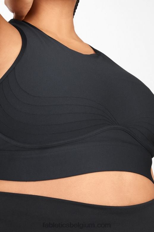 zwart vrouwen blare medium impact sportbeha ii Fabletics LH20J1905