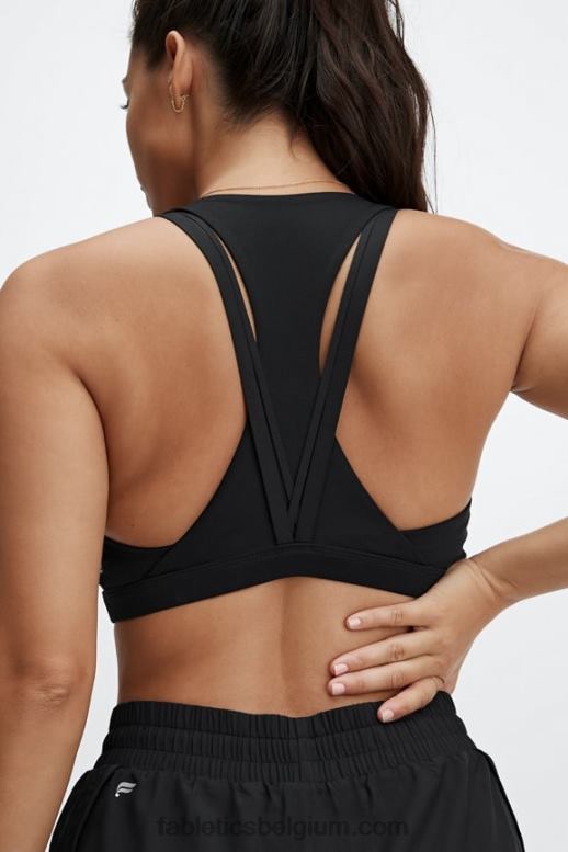 zwart vrouwen boost medium impact sportbeha 123 Fabletics LH20J1796