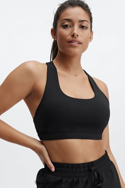 zwart vrouwen boost medium impact sportbeha 123 Fabletics LH20J1796