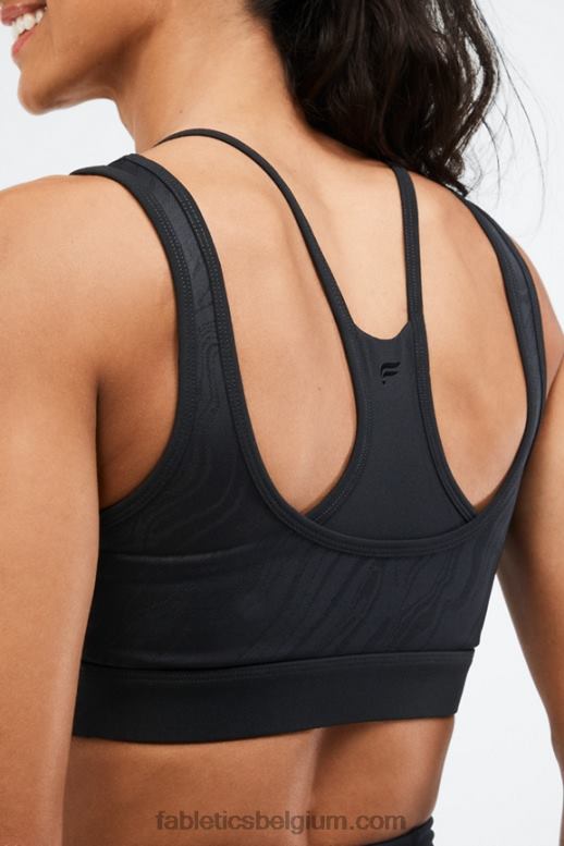 zwart vrouwen kira medium impact sportbeha Fabletics LH20J1896