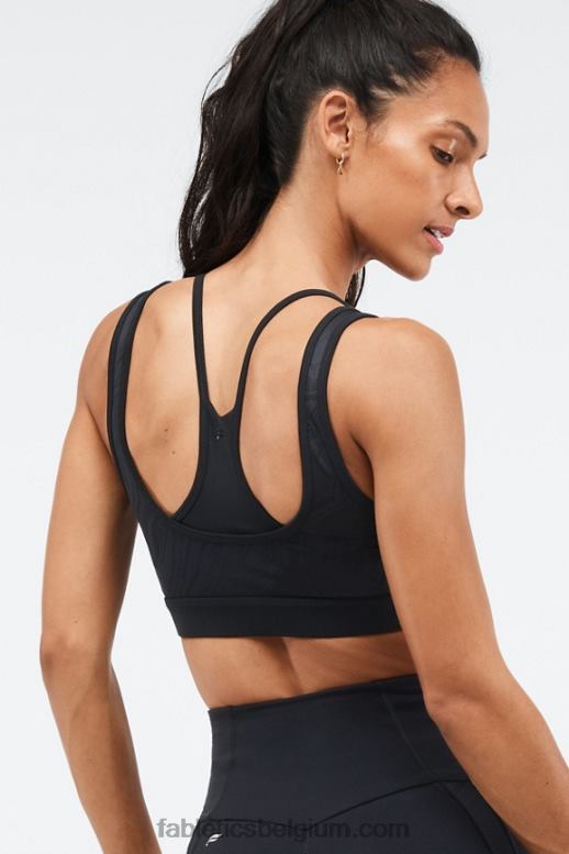 zwart vrouwen kira medium impact sportbeha Fabletics LH20J1896