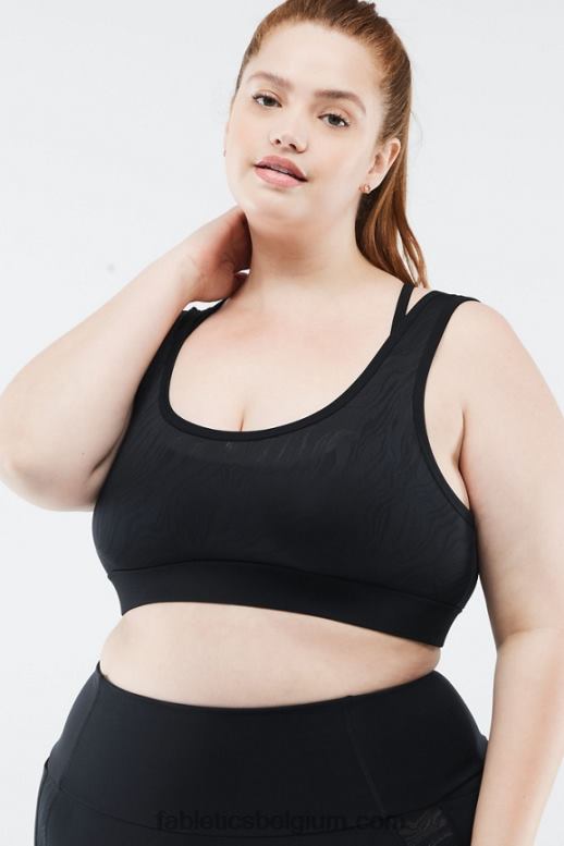zwart vrouwen kira medium impact sportbeha Fabletics LH20J1897