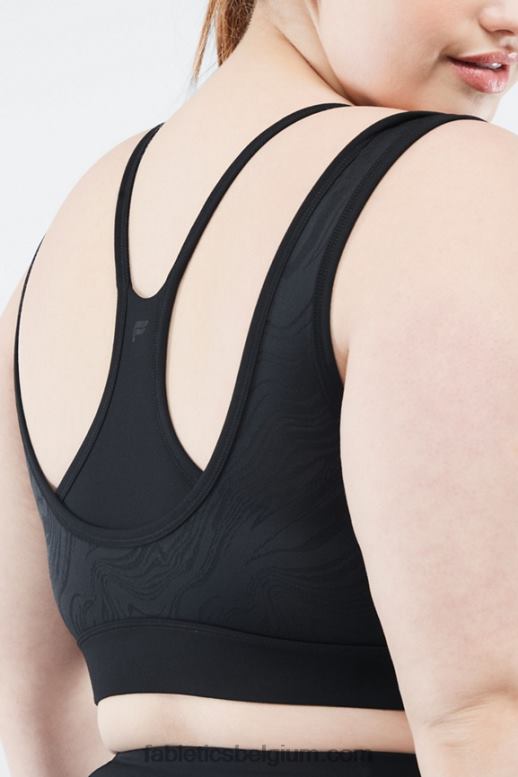 zwart vrouwen kira medium impact sportbeha Fabletics LH20J1897