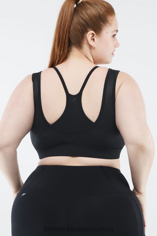 zwart vrouwen kira medium impact sportbeha Fabletics LH20J1897